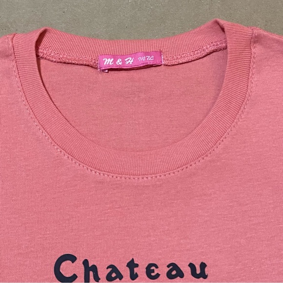 Chateau Marmont Hotel coral pink baby tee - Picture 3 of 5